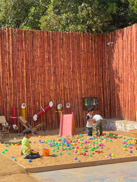 child cycling in school